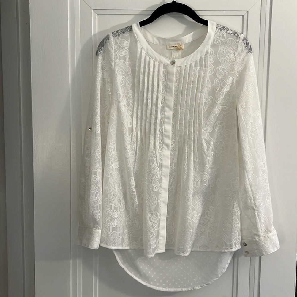 Meadow Rue (Anthropologie) White Button Down Blouse